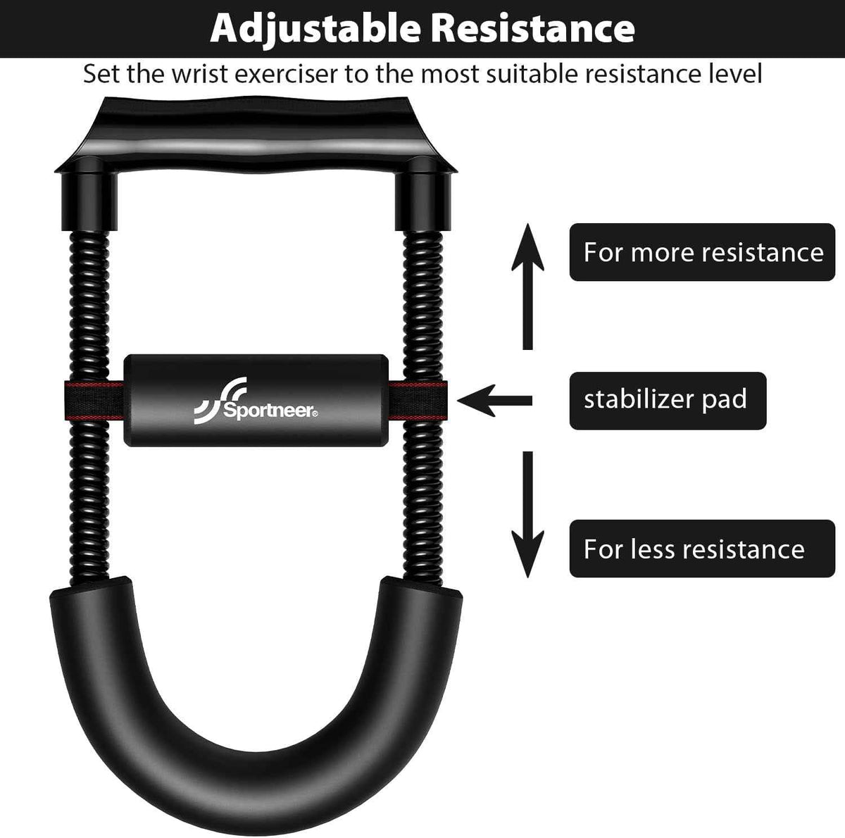 Forearm Strengthener Wrist Exerciser with Adjustable Tension