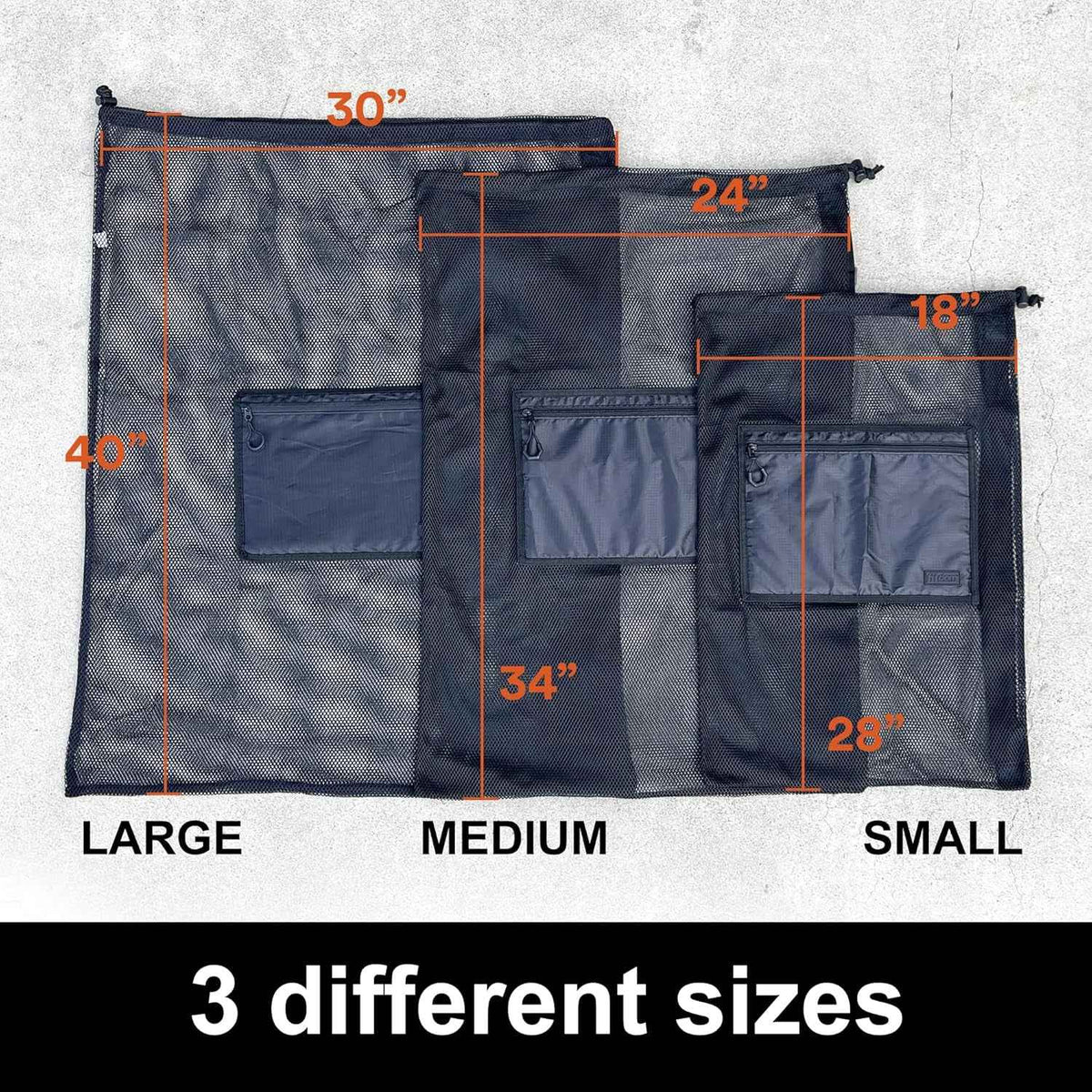 Heavy Duty Mesh Sports Gear Bag with Adjustable Shoulder Strap