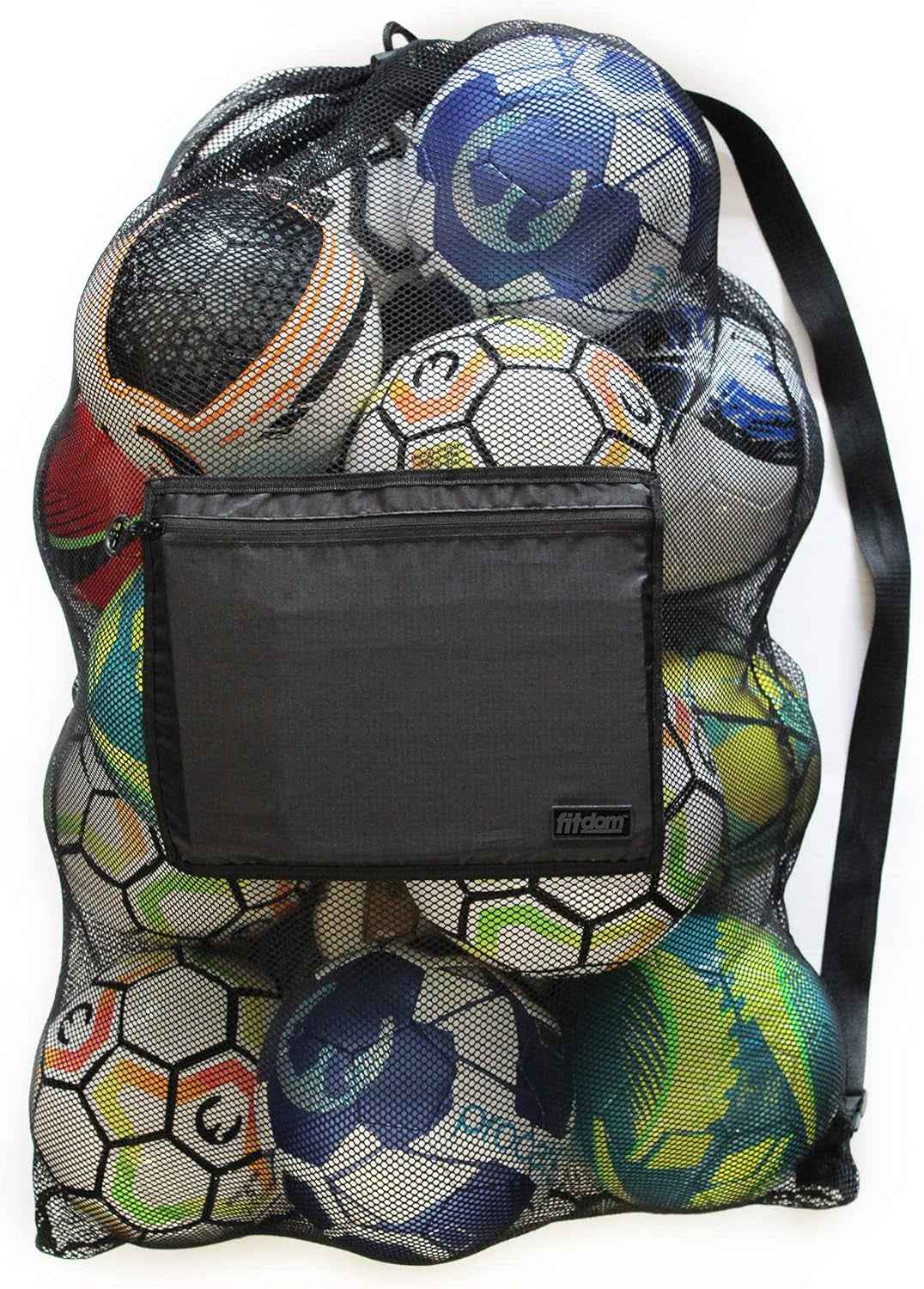 Heavy Duty Mesh Sports Gear Bag with Adjustable Shoulder Strap