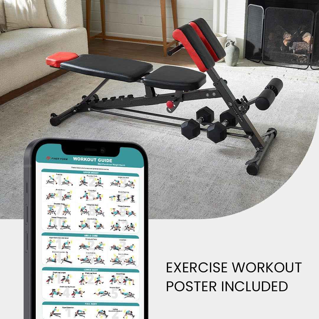 Finer Form Multi-Functional Adjustable FID Weight Bench and Roman Chair